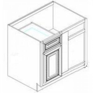BBC39/42-36W Cherry Glaze Base Blind Corner Cabinet (RTA)