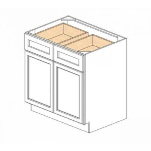 B33B Cherry Glaze Double Door Cabinet (RTA)