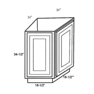 AB24 Cherry Glaze Base Angle Cabinet (RTA)