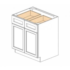 B30B Cherry Glaze Double Door Cabinet (RTA) – NOTE: May Have 1 or 2 Drawers